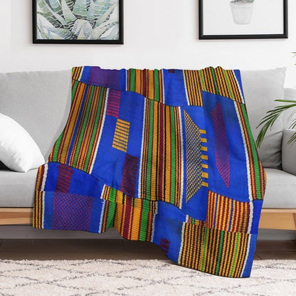 Kente Cloth Ghana West African Print Wrinkle-free Throw Blanket