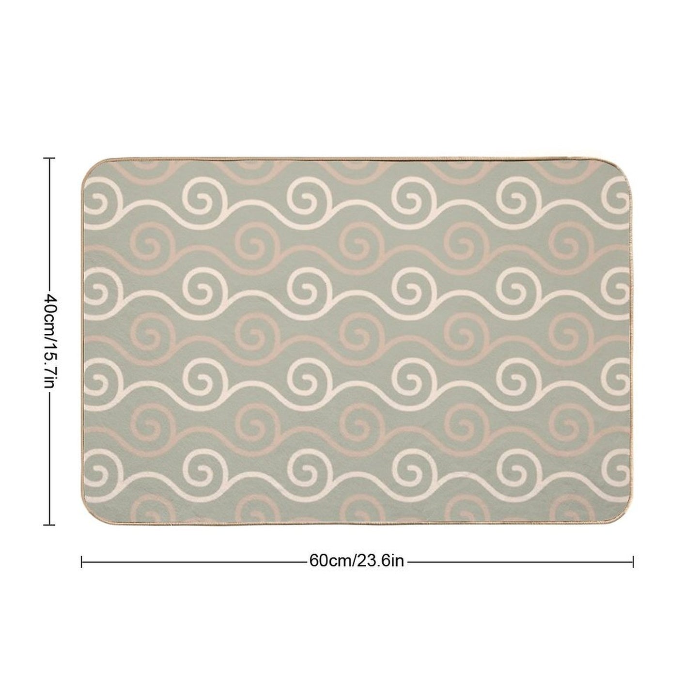 Spiral Lines  Odorless Bath Mat