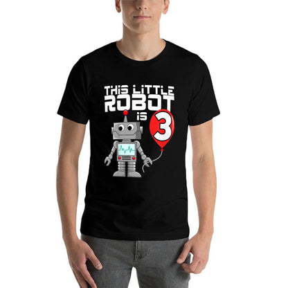 Kids 3 Year Old Robot Birthday Robots Science Robotics 3rd Gift  Classic T-Shirt