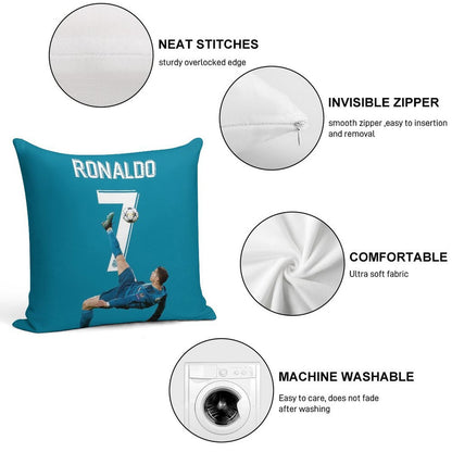 Ronaldo Overhead Kick Soft Gift Ready Throw Pillow