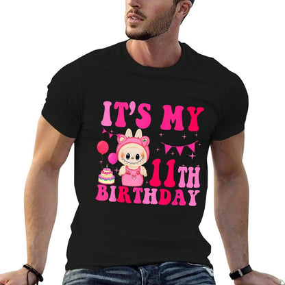 It's My 11th Birthday Girls Kidsns Labu-bu Bday  Moisture-wicking T-Shirt