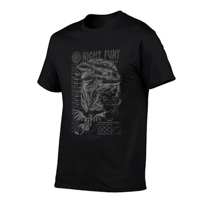 DreamWorks Dragons Night Fury Sketch Toothless  Graphic-printed T-Shirt