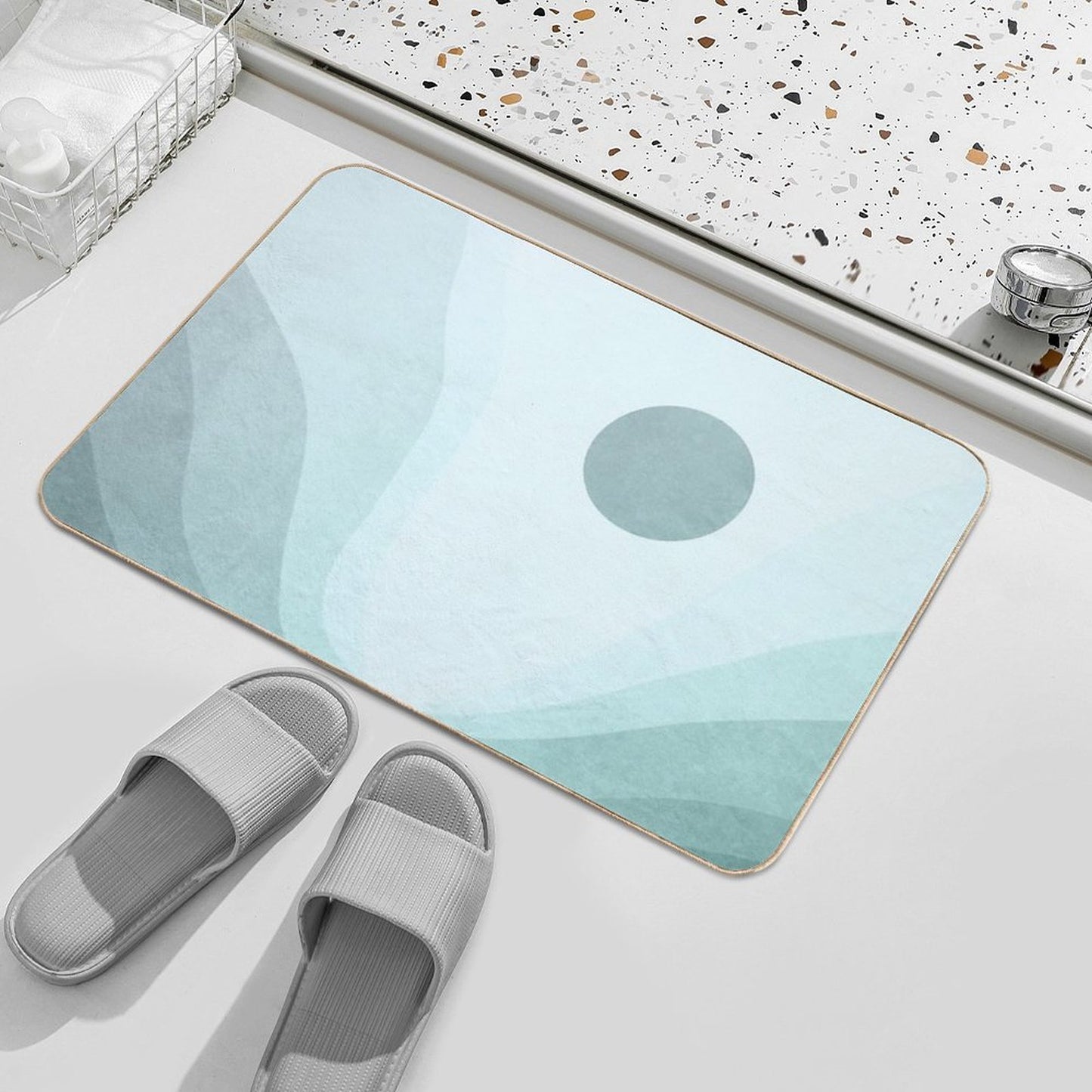 Blue Sun Landscape Durable Bath Mat