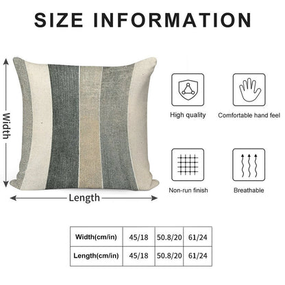 Classic Stripes Grey And Tan Design Pattern A Line Dress Classic Home Decor Stripes Soft Shrink-Resistant Throw Pillow