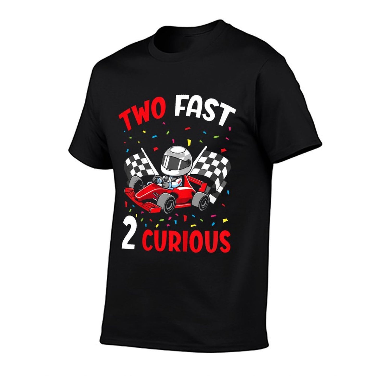 Two Fast 2 Curious 2nd Birthday Two Years Old Car Racing  Vintage-inspired T-Shirt
