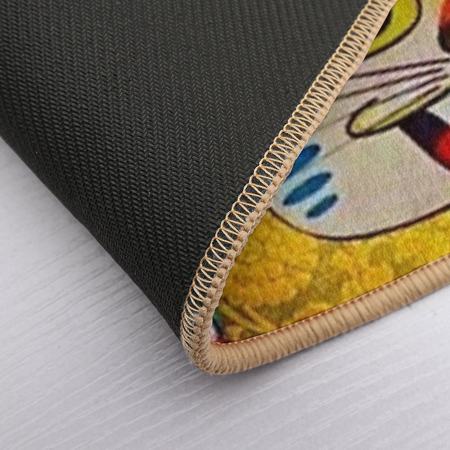 Angry Cat Vintage Firework Cover  Long-Lasting Bath Mat