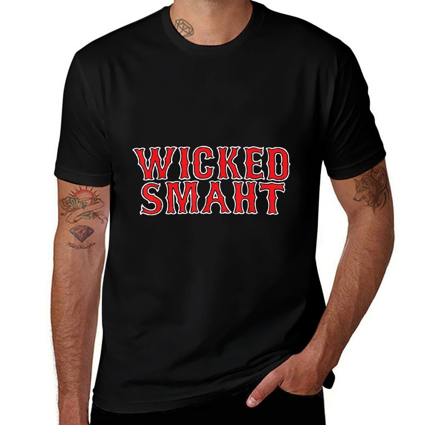 Wicked Smaht Funny Saying Sarcastic Novelty Boston  Lightweight T-Shirt