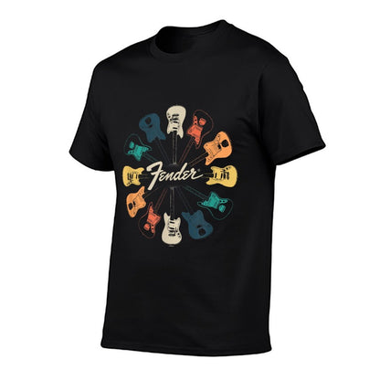 Fender Retro Guitar Kaleidoscope  Trendy Pattern T-Shirt