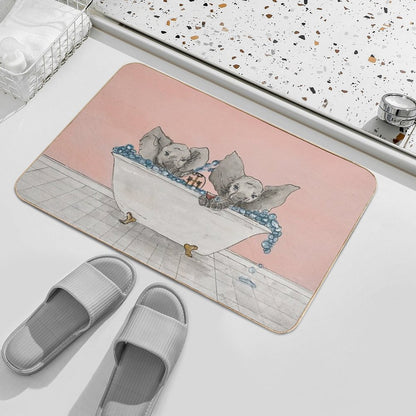 Elephants in A Tub  Versatile Bath Mat