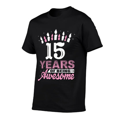 15 Years Old 15th Birthdays For Girls - Candle Gift  Classic T-Shirt