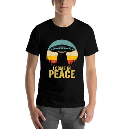 I Come In Peace Im Peace Matching Couples Alien  Quick-drying T-Shirt