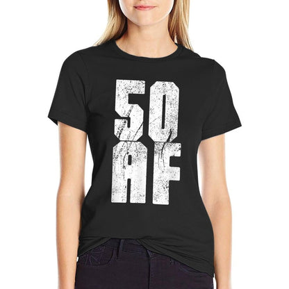 Funny Awesome 50th Birthday Tshirt 50 Years Old Af Design  Graphic-printed T-Shirt