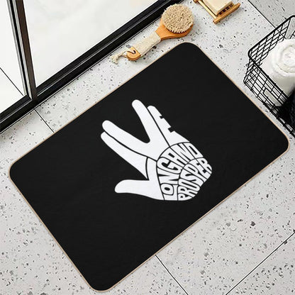 Star Trek Live Long And Prosper White  Long-Lasting Bath Mat