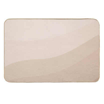 Cute Aesthetic Beige Ocean Pattern  Fade-Resistant Bath Mat