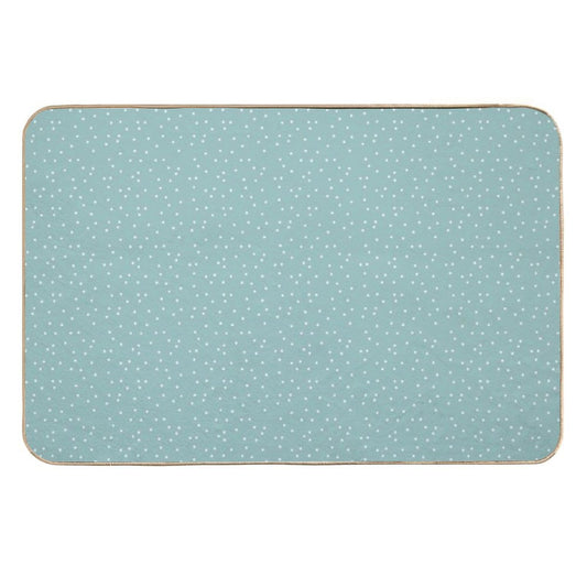 White Dots on A Blue Background  Dirt-Trapping Bath Mat