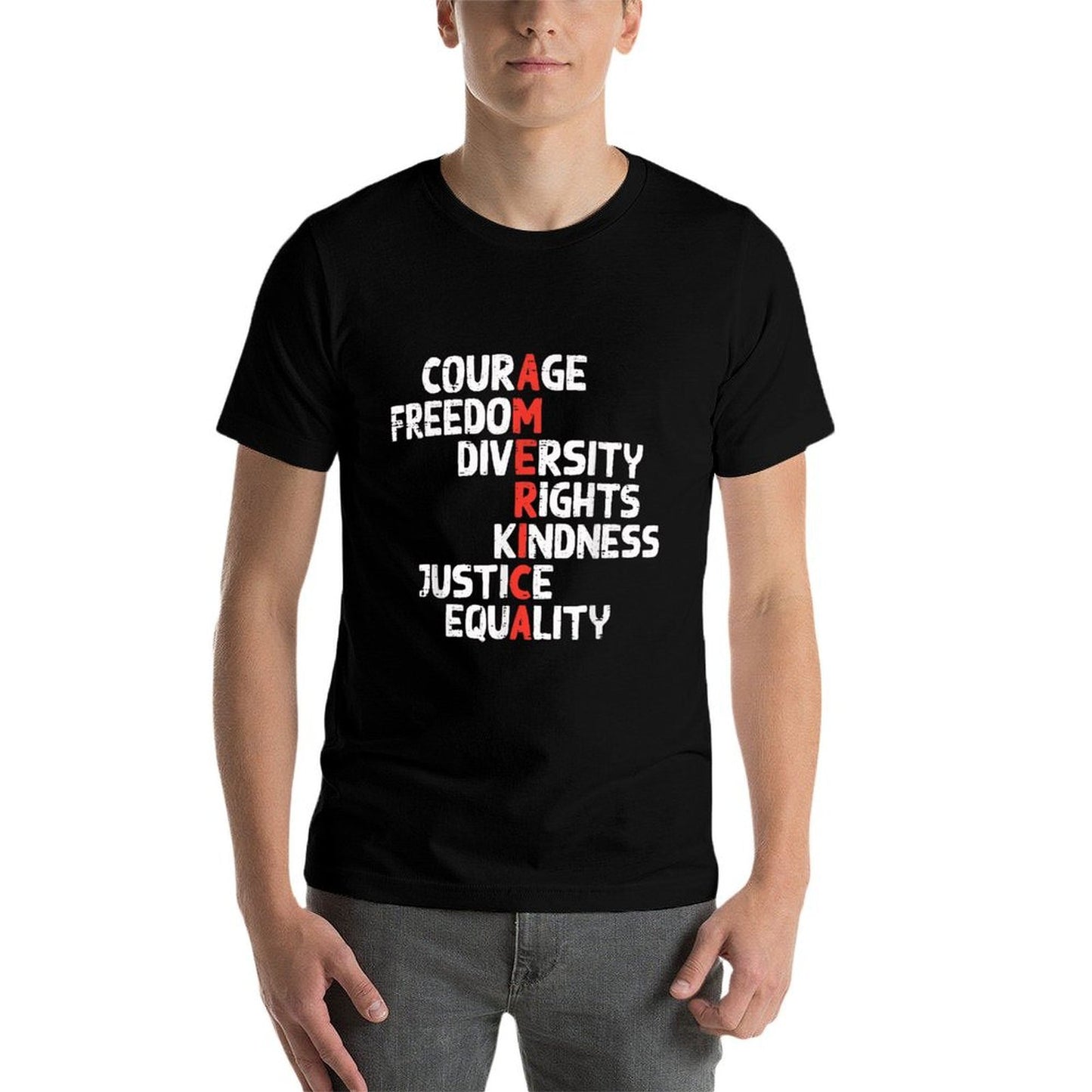 Protest America Courage Freedom Rights Resist Men Women Kids  Affordable Price T-Shirt