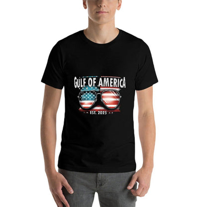 Gulf Of USA America, US Retro Gulf Of USA America Est 2025 Summer-ready Fabric T-Shirt