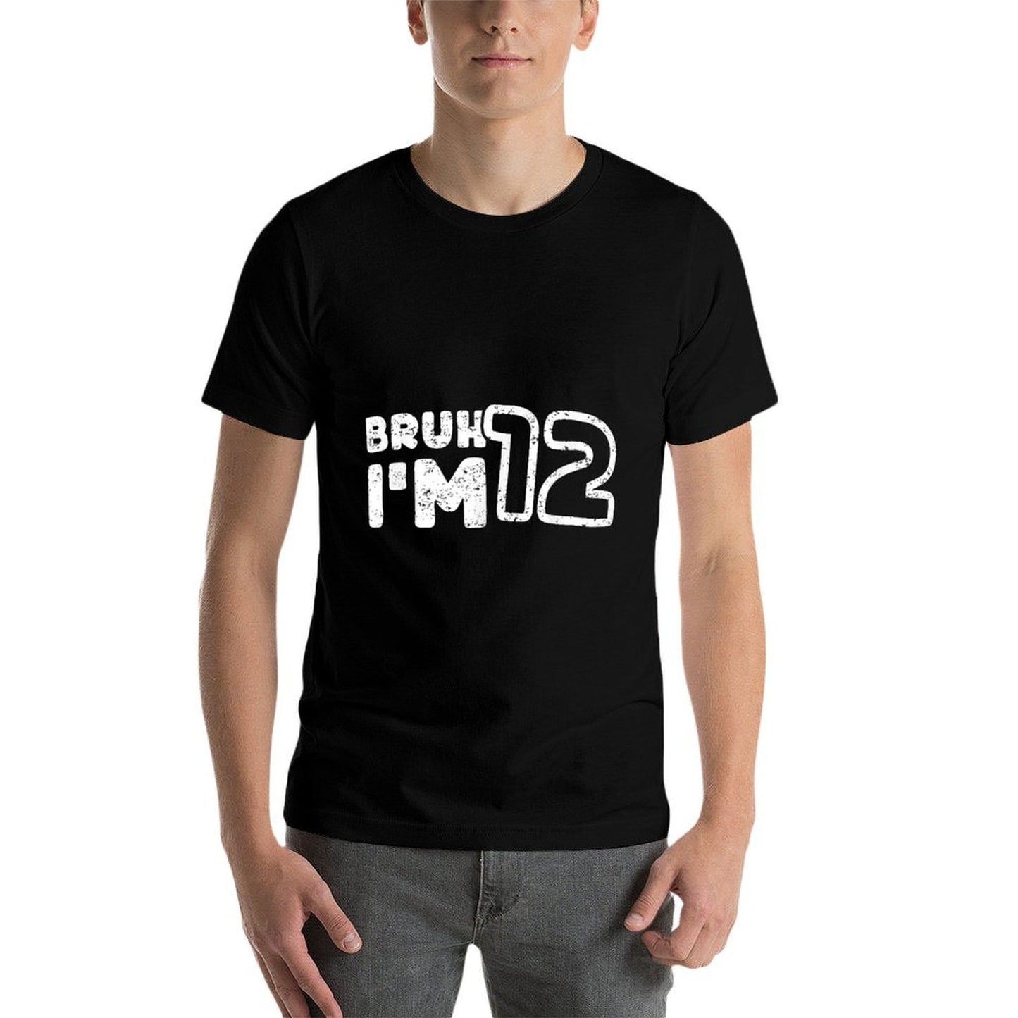 Bruh I'm 12 It's My 12th Birthday 12 Year Old Birthday  Tagless Design T-Shirt