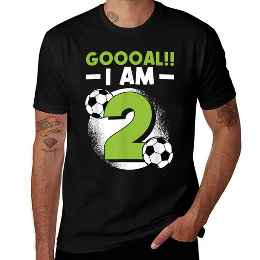 2nd Birthday Soccer Themed Birthday Party 2 Years Old  Vintage-inspired T-Shirt