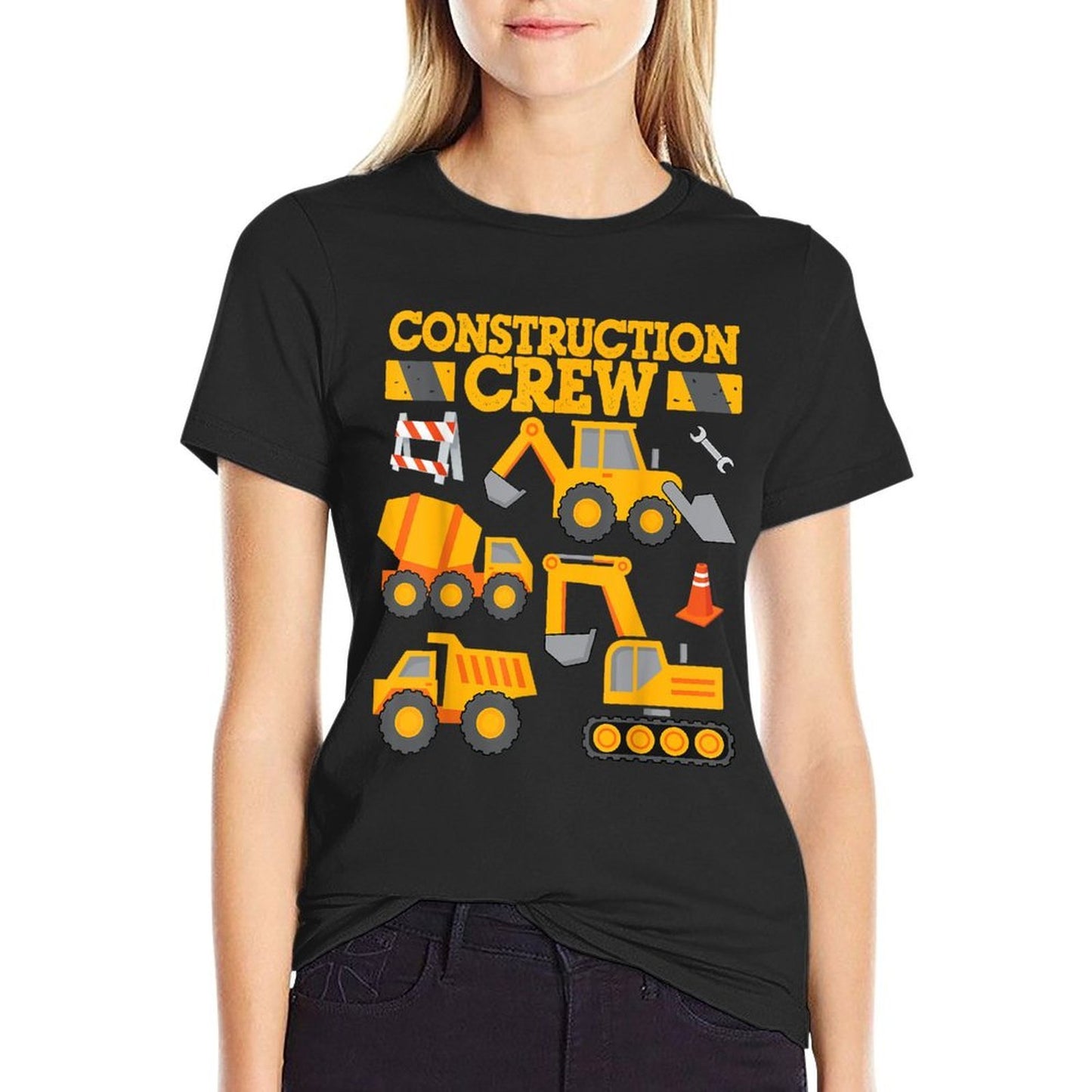 Construction Crew Worker Excavator Toddler Boys Girls  Versatile T-Shirt