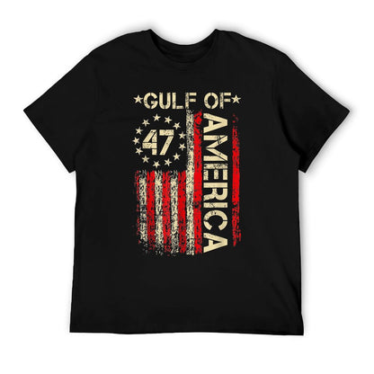 Retro Gulf of USA America Funny US Flag Versatile T-Shirt