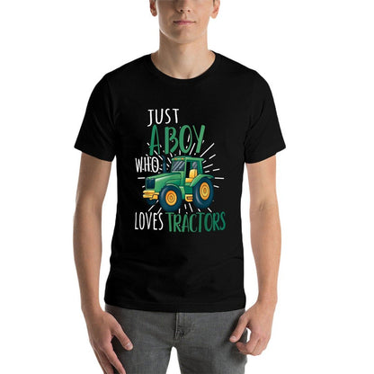 Just A Boy Who Loves Tractors Cute Toddler And Boys  Tagless Design T-Shirt