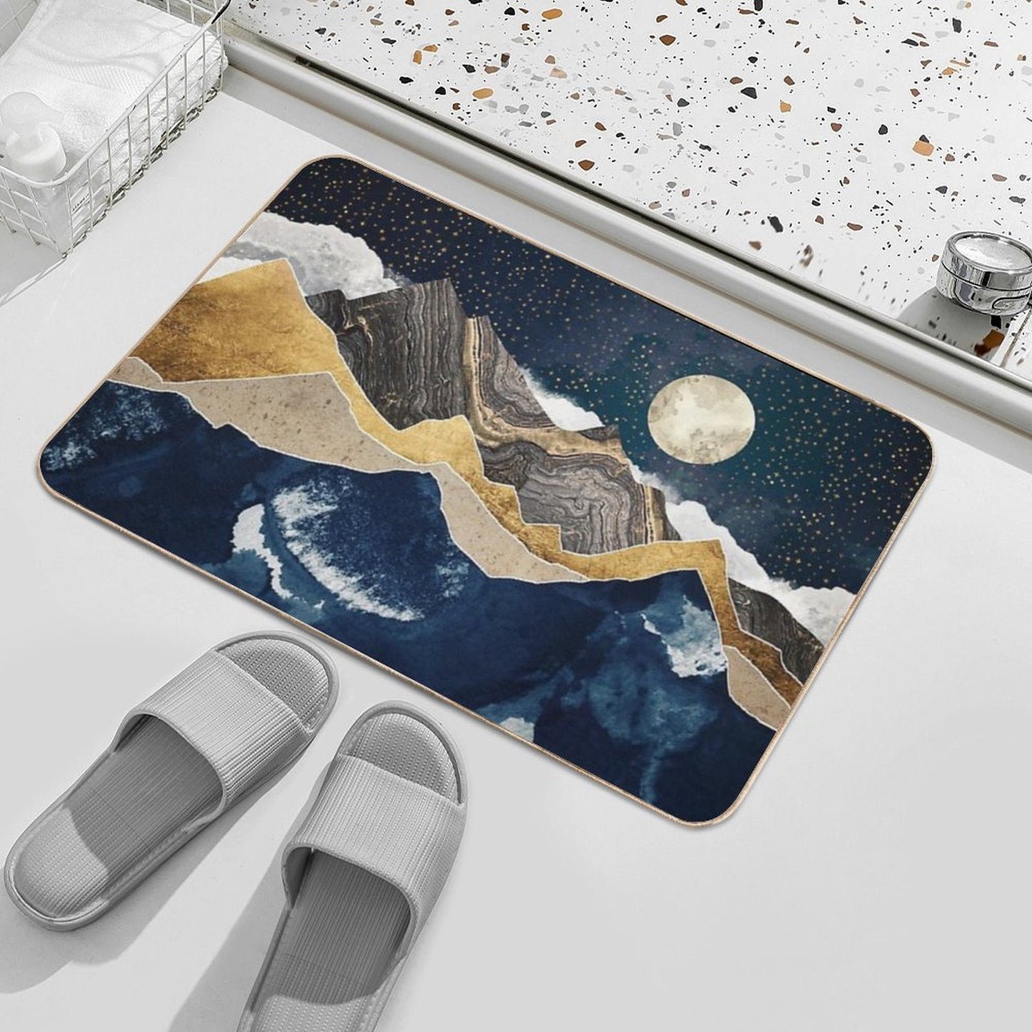 Midnight Winter  High-Traffic Bath Mat
