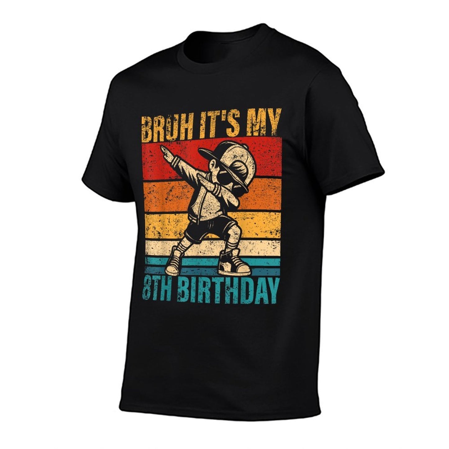 8 Year Old Birthday Dabbing Boy Bruh It's My 8th Birthday  Easy-care T-Shirt