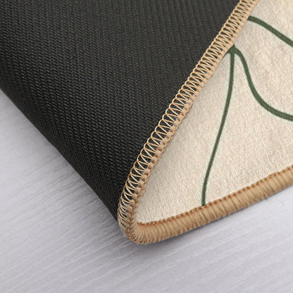 Monstera House Plant Minimal Abstract  Slip-Resistant Bath Mat