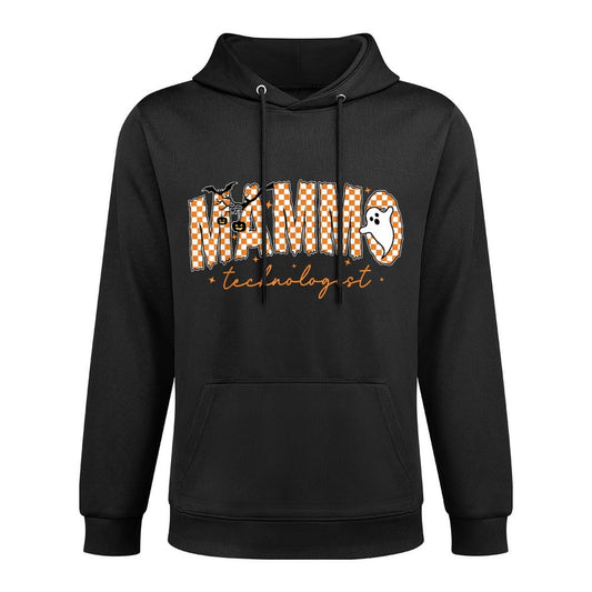 Mammo Technologist Halloween Ghost Mammographer Xray Spooky Shape Retention Hoodie