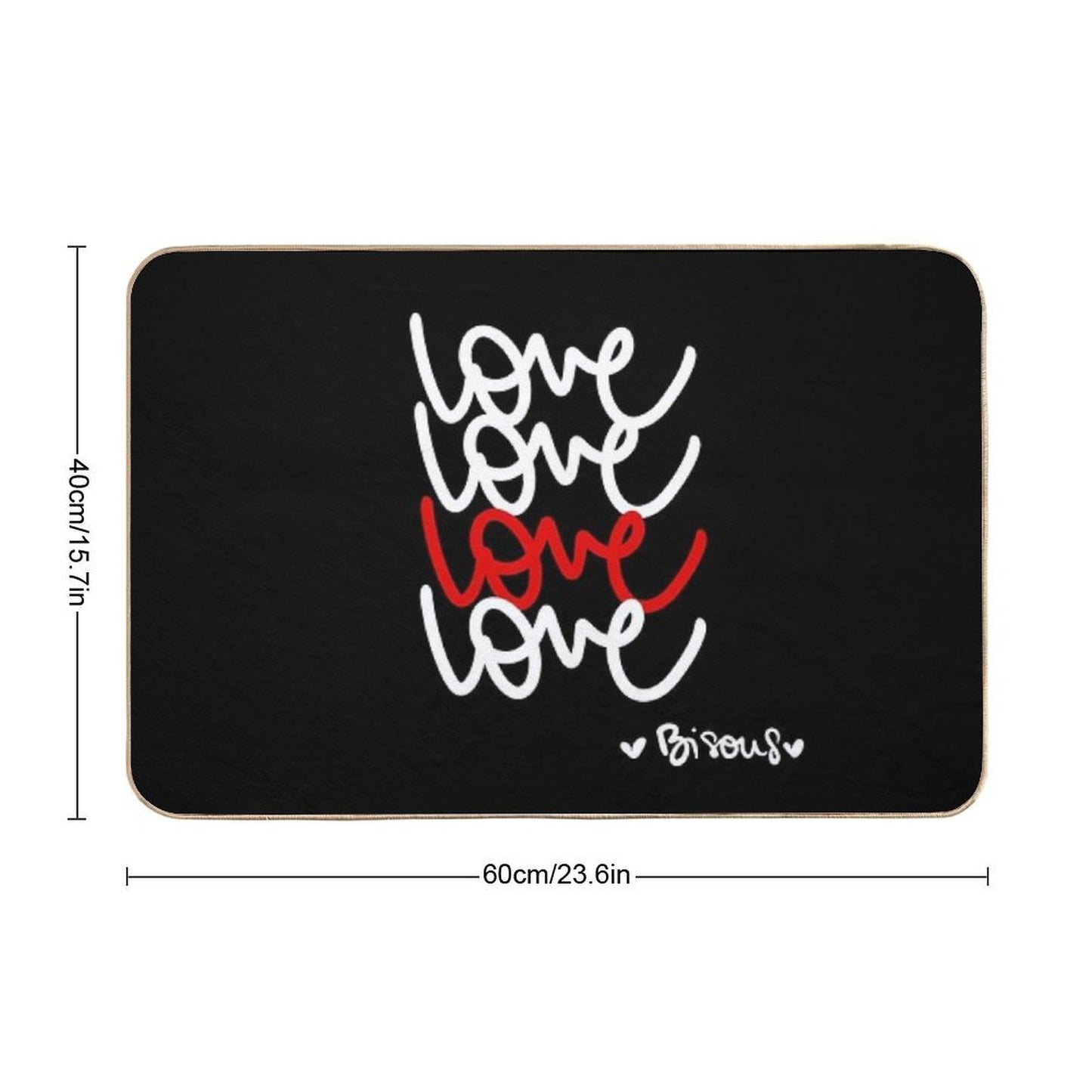 Love Love Love Kisses  Long-Lasting Bath Mat