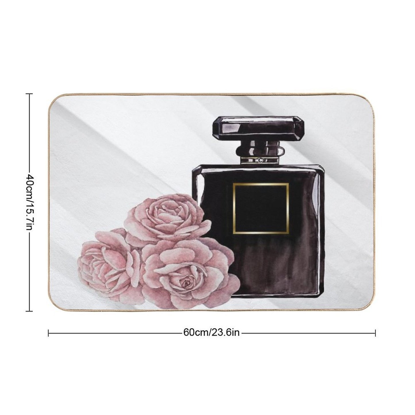 Floral Perfume - Bed And Bath Design  Stain-Proof Bath Mat