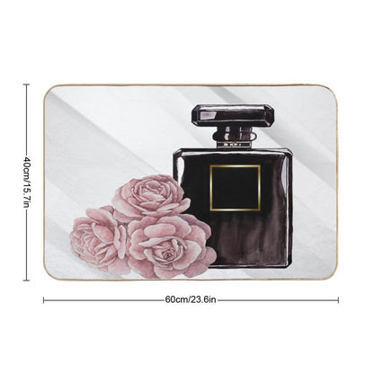 Floral Perfume - Bed And Bath Design  Stain-Proof Bath Mat
