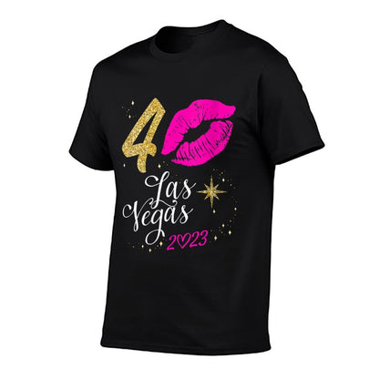 Womens Las Vegas Girls Trips 2023, Vegas 40th Birthday Squad  Tagless Design T-Shirt