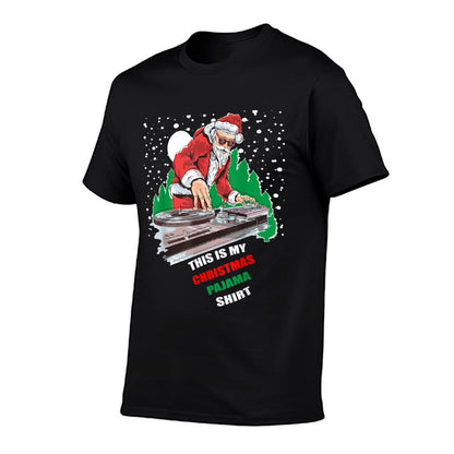 This Is My Christmas Pajama DJ Shirt Funny Merry Xmass  Tagless Design T-Shirt