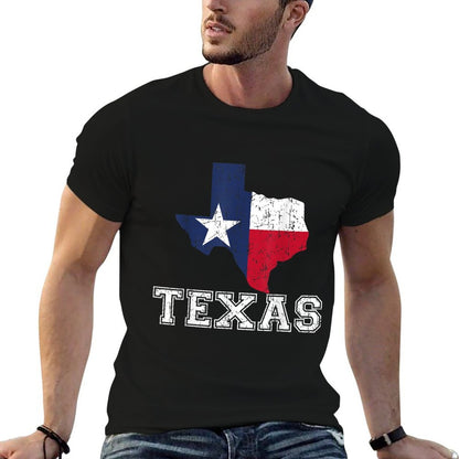Texas Proud Texan Patriot American USA Flag Vintage Map  Tagless Design T-Shirt
