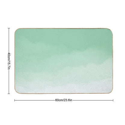 Seafoam Green Watercolor Ombre (seafoam Greenwhite)  Pet-Safe Bath Mat