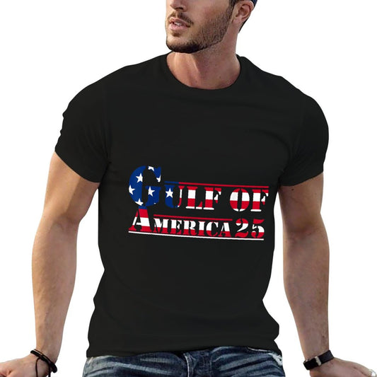 Retro Gulf Of US America 2025 American Flag Gulf Mexico Moisture-wicking T-Shirt