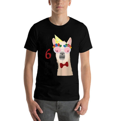 Kids Cool Llama Six Year Old BoysGirls Birthday Gift  High-quality Stitching T-Shirt