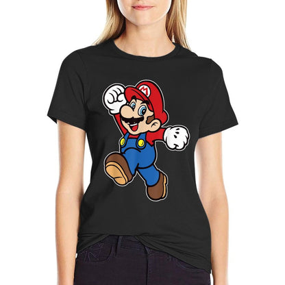 Super Mario Classic Jump Portrait  Summer-ready Fabric T-Shirt