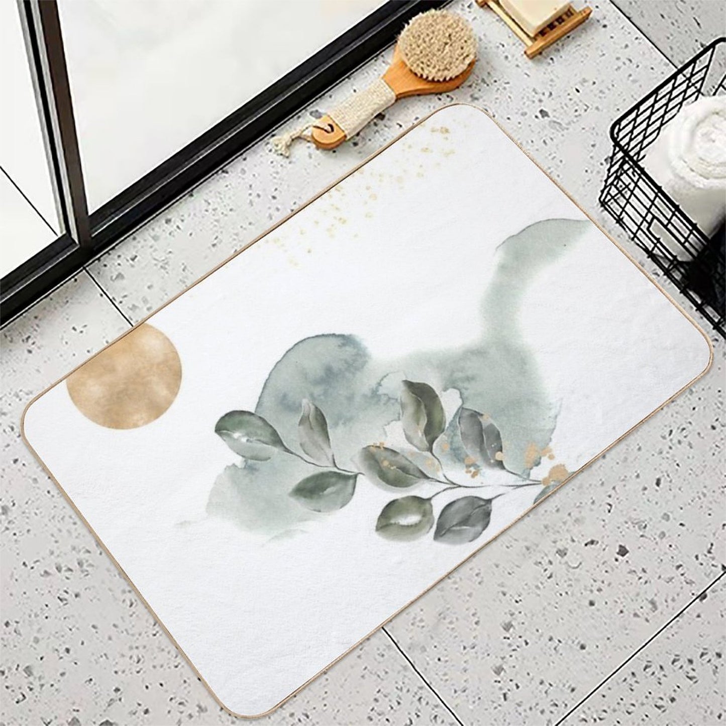 Ikebana Gentle Composition  Eco-Friendly Bath Mat