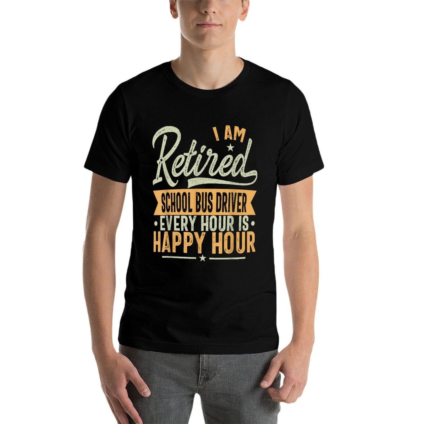 School Bus Driver Retired  Polyester Blend T-Shirt