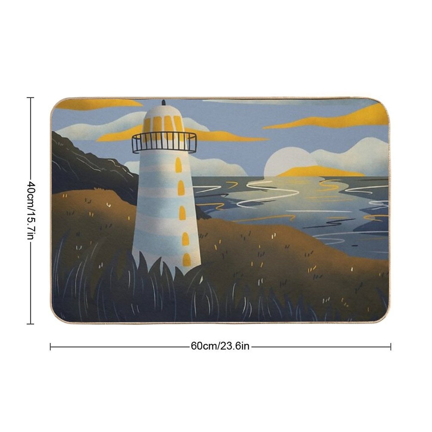 Lighthouse  Stain-Proof Bath Mat