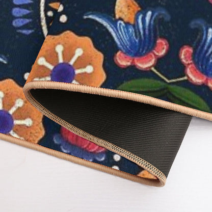 Mexican Ethnic Flower Pattern  Multi-Purpose Bath Mat