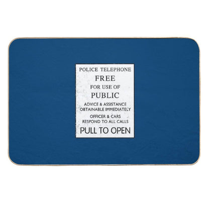 Police Telephone - Free For Public Use  Anti-Trip Bath Mat
