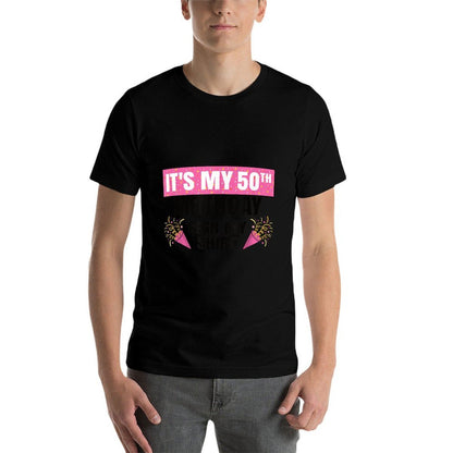 It's My 50th Birthday Cute 50 Years Old Women Sign My  Soft T-Shirt