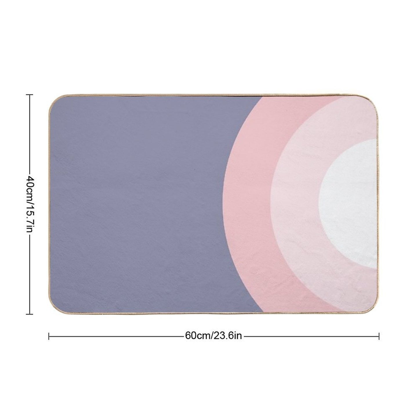 MAT - Pink Circle  Repositionable Bath Mat