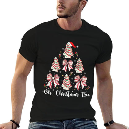 Oh Christmas Tree Cakes Debbie Becky Jen Cake Lovers Xmas  Stretchy T-Shirt