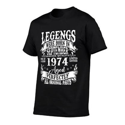 Legends Were Born In September 1974 Retro 50th Birthday Men  Slim-fit Cut T-Shirt