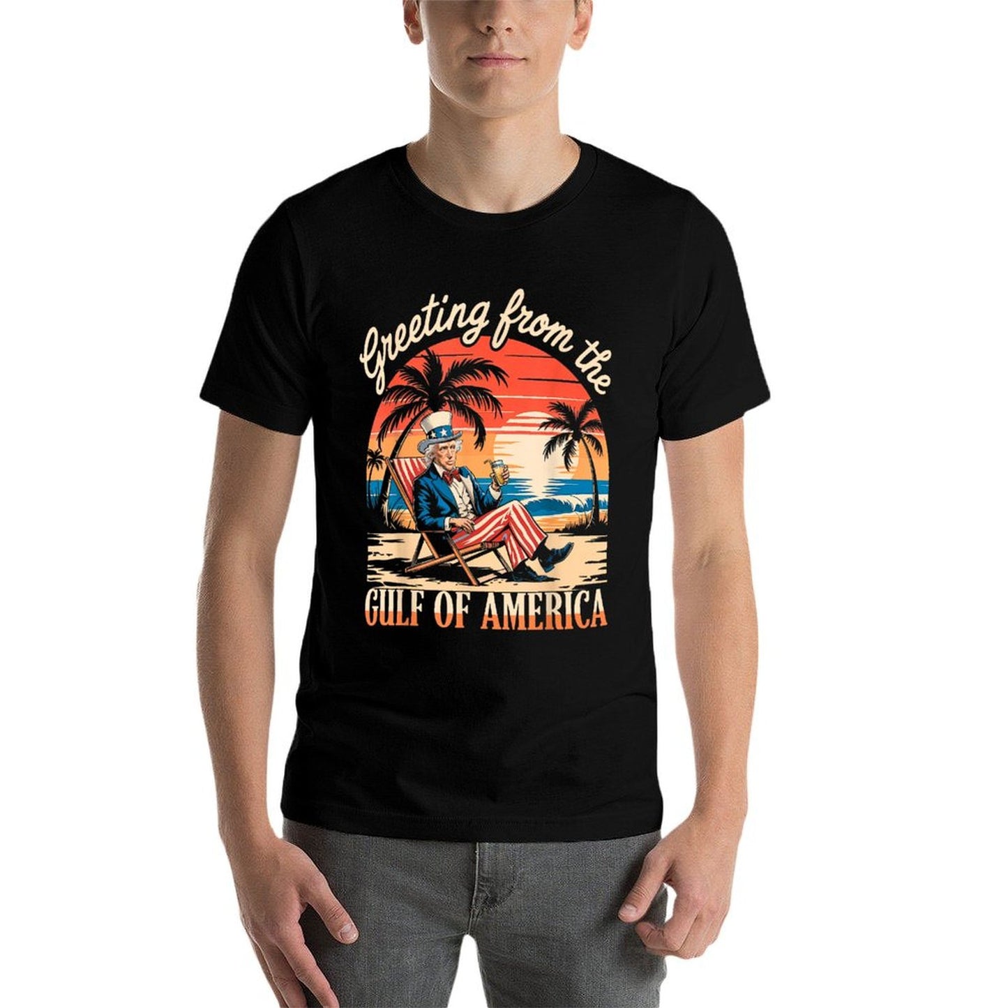 Gulf of USA America Shirt Men Gulf of USA America Durable T-Shirt